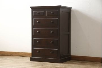 中古　美品　希少サイズ　北海道民芸家具　丁度いいサイズ感が魅力的なチェスト(引き出し、収納タンス、サイドチェスト)(R-053875)