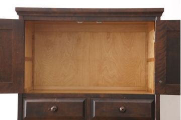 中古　希少サイズ　北海道民芸家具　丁度いいサイズ感が魅力的な縦型チェスト(引き出し、収納タンス、和たんす)(R-053878)