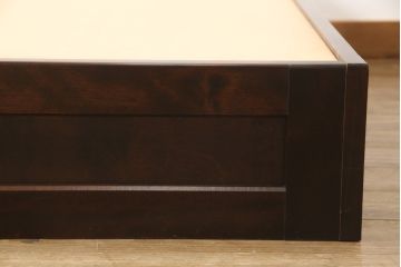中古　絶版品　SIMMONS(シモンズ)社　民芸家具調のデザインが魅力的なベッドフレーム(セミダブルサイズ)(R-053879)