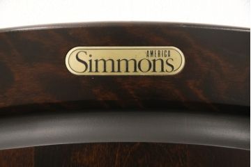 中古　絶版品　SIMMONS(シモンズ)社　民芸家具調のデザインが魅力的なベッドフレーム(シングルサイズ)(R-053880)