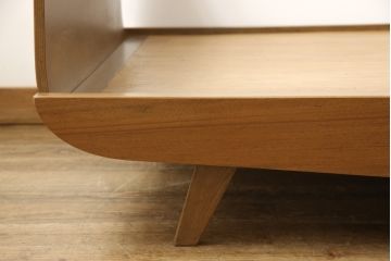 ジャパンビンテージ　希少!北欧デザインのベッドフレーム(シングルサイズ、ヴィンテージ)(R-053890)