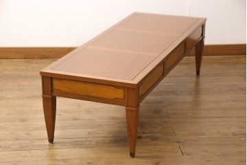 中古　マホガニー材　DREXEL HERITAGE(ドレクセルヘリテイジ)　Triune(トライユン)　カクテルテーブル(定価約21万円)(センターテーブル、リビングテーブル)(R-053892)