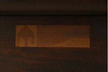 中古　美品　松本民芸家具　西洋アンティークのような雰囲気を感じさせる、丸型一面鏡のドレッサー(鏡台、ミラー)(定価約43万円)(R-053900)
