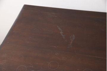 中古　松本民芸家具　シックな色合いが上品なM型両袖机(両袖デスク、ワークデスク、在宅ワーク、在宅用)(定価約72万円)(R-053912)