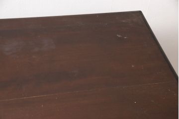 中古　松本民芸家具　シックな色合いが上品なM型両袖机(両袖デスク、ワークデスク、在宅ワーク、在宅用)(定価約72万円)(R-053912)