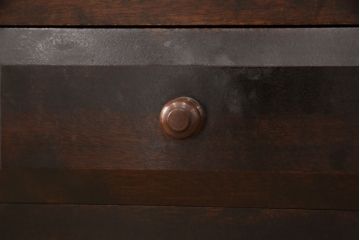 中古　松本民芸家具　シックな色合いが上品なM型両袖机(両袖デスク、ワークデスク、在宅ワーク、在宅用)(定価約72万円)(R-053912)