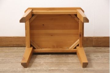 中古　美品　シャルドネ(CHARDONNAY)　CRIVILLE(クリビーレ)　パイン材　木の温かみを感じられるドレッサー+スツールセット(鏡台、ミラー、椅子)(R-053931)