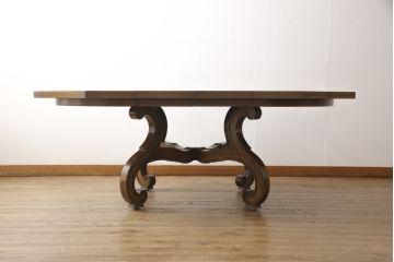 中古　美品　DREXEL HERITAGE(ドレクセルヘリテイジ)　ESPERANTO(エスペラント)　優雅な佇まいが美しいダイニングテーブル(定価約70万円)(エクステンションテーブル、ドローリーフテーブル)(R-053935)