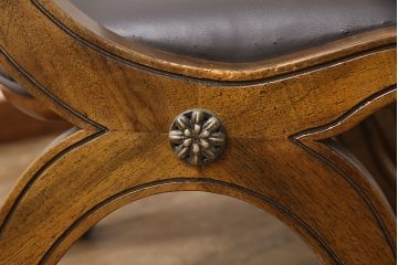 中古　DREXEL HERITAGE(ドレクセルヘリテイジ)　ESPERANTO(エスペラント)　優雅な佇まいが美しいダイニングチェア2脚セット(2脚定価 約40万円)(サイドチェア、椅子、イス)(R-053936)