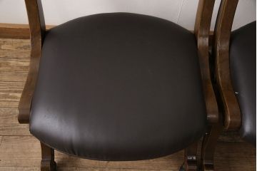 中古　DREXEL HERITAGE(ドレクセルヘリテイジ)　ESPERANTO(エスペラント)　優雅な佇まいが美しいダイニングチェア2脚セット(2脚定価 約40万円)(サイドチェア、椅子、イス)(R-053936)