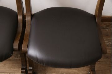 中古　DREXEL HERITAGE(ドレクセルヘリテイジ)　ESPERANTO(エスペラント)　優雅な佇まいが美しいダイニングチェア2脚セット(2脚定価 約40万円)(サイドチェア、椅子、イス)(R-053936)