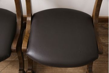 中古　DREXEL HERITAGE(ドレクセルヘリテイジ)　ESPERANTO(エスペラント)　優雅な佇まいが美しいダイニングチェア2脚セット(2脚定価 約40万円)(サイドチェア、椅子、イス)(R-053937)