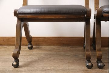 中古　DREXEL HERITAGE(ドレクセルヘリテイジ)　ESPERANTO(エスペラント)　優雅な佇まいが美しいダイニングチェア2脚セット(2脚定価 約40万円)(サイドチェア、椅子、イス)(R-053937)