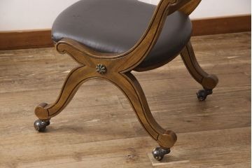中古　DREXEL HERITAGE(ドレクセルヘリテイジ)　ESPERANTO(エスペラント)　優雅な佇まいが美しいダイニングチェア2脚セット(2脚定価 約40万円)(サイドチェア、椅子、イス)(R-053937)