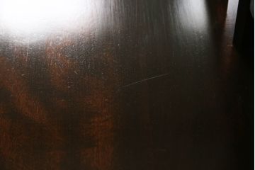 中古　美品　松本民芸家具　シックな色合いと直線的なデザインが美しい309型三面鏡(ドレッサー、鏡台)(R-053947)