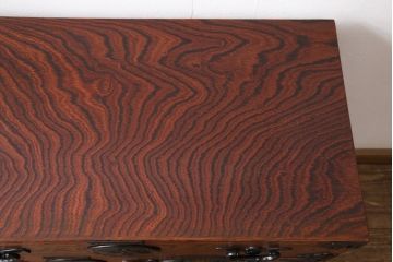 中古　美品　岩谷堂箪笥　迫力ある木目と重厚感ある金具が魅力的な小箪笥(収納箪笥、和たんす、引き出し、チェスト)(R-053954)
