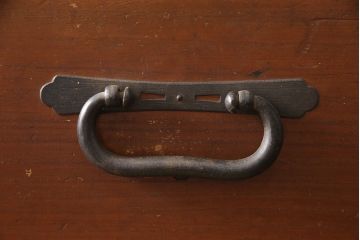 和製アンティーク　明治大正期　会津産　上手物!立派な金具が目を引く上質な造りの二段重ね総桐箪笥(桐たんす、時代箪笥、和タンス、チェスト、引き出し)(R-053955)