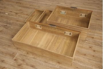 和製アンティーク　明治大正期　会津産　上手物!立派な金具が目を引く上質な造りの総桐箪笥(桐たんす、時代箪笥、ローボード、ローチェスト、引き出し)(R-053956)