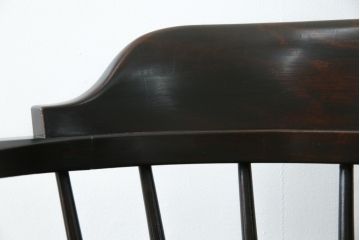 中古　松本民芸家具　#91型　落ち着きのある空間を演出するキャプテンチェア(アームチェア、板座チェア、椅子、ダイニングチェア)(R-053960)