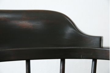 中古　松本民芸家具　#91型　落ち着きのある空間を演出するキャプテンチェア(アームチェア、板座チェア、椅子、ダイニングチェア)(R-053960)