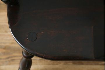 中古　松本民芸家具　#91型　落ち着きのある空間を演出するキャプテンチェア(アームチェア、板座チェア、椅子、ダイニングチェア)(R-053960)