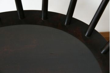 中古　松本民芸家具　#91型　落ち着きのある空間を演出するキャプテンチェア(アームチェア、板座チェア、椅子、ダイニングチェア)(R-053960)