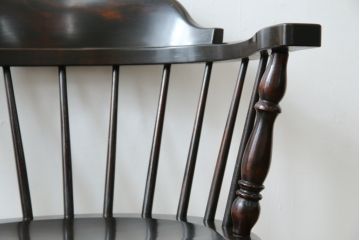 中古　松本民芸家具　#91型　落ち着きのある空間を演出するキャプテンチェア(アームチェア、板座チェア、椅子、ダイニングチェア)(R-053960)