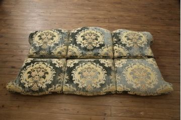 中古　特注品　カリモク家具(karimoku)　domani(ドマーニ)　Louis(ルイ)XVシリーズ　エレガントな空間づくりにおすすめの三人掛けソファ(3人掛け、3P)(定価約130万円)(R-053969)