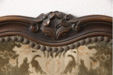 張替え費込み!! 中古　特注品　カリモク家具(karimoku)　domani(ドマーニ)　Louis(ルイ)XVシリーズ　エレガントな空間づくりにおすすめの三人掛けソファ(3人掛け、3P)(定価約130万円)(R-053970)