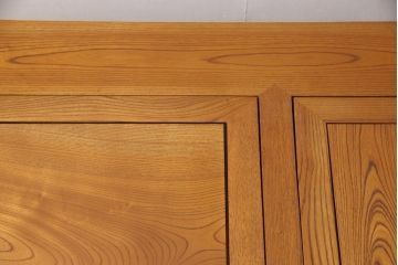 中古　美品　総ケヤキ材(欅)　美しい杢目が上質な和の雰囲気を高める関西火鉢(囲炉裏、座卓、テーブル)(R-053973)