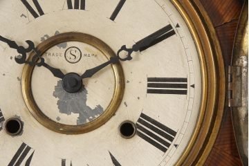 和製アンティーク　精工舎(SEIKOSHA、セイコー)　電池式　八角形のレトロな柱時計(掛け時計、八角時計)(R-053977)