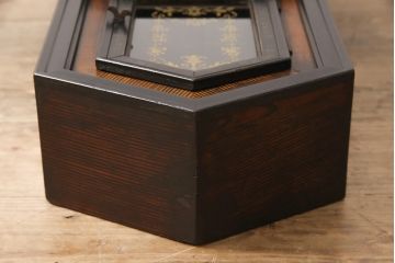 和製アンティーク　精工舎(SEIKOSHA、セイコー)　電池式　八角形のレトロな柱時計(掛け時計、八角時計)(R-053979)