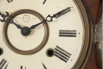 和製アンティーク　精工舎(SEIKOSHA、セイコー)　電池式　八角形のレトロな柱時計(掛け時計、八角時計)(R-053980)
