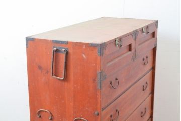和製アンティーク　すっきりとした佇まいが印象的な高山箪笥(時代箪笥、和たんす、チェスト、引き出し)(R-053993)