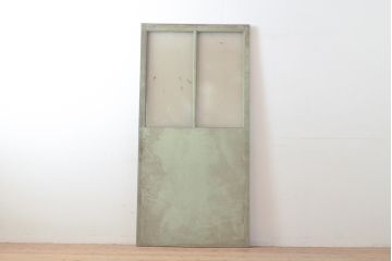 アンティーク建具　レトロな趣を感じるガラス戸1枚(引き戸、建具)(R-053995)