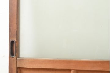 和製アンティーク　すりガラスがレトロな雰囲気を醸し出すガラス戸1枚(引き戸、建具)(R-053999)