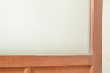 和製アンティーク　すりガラスがレトロな雰囲気を醸し出すガラス戸1枚(引き戸、建具)(R-053999)