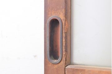 和製アンティーク　すりガラスがレトロな雰囲気を醸し出すガラス戸1枚(引き戸、建具)(R-053999)