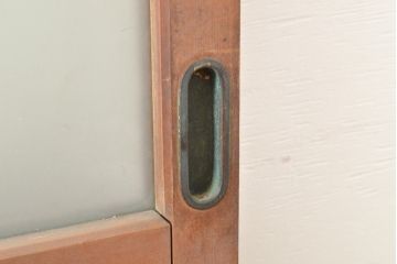 和製アンティーク　すりガラスがレトロな雰囲気を醸し出すガラス戸1枚(引き戸、建具)(R-053999)