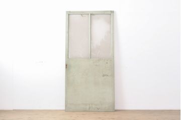 アンティーク建具　レトロなダイヤガラス引き戸1枚(ガラス戸、建具)(R-054000)