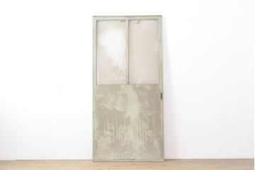 アンティーク建具　レトロなダイヤガラス引き戸1枚(ガラス戸、建具)(R-054000)