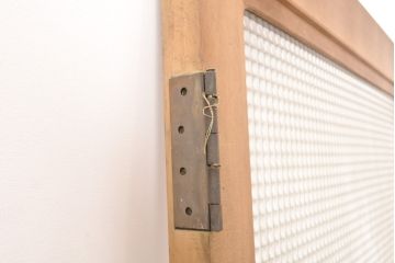 和製アンティーク　インテリア好きさんに人気のチェッカーガラス入り扉(ドア、建具)(R-054002)