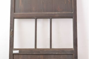 アンティーク建具　落ち着いた色合いがシックなガラス帯の扉(ドア、建具)(R-054003)