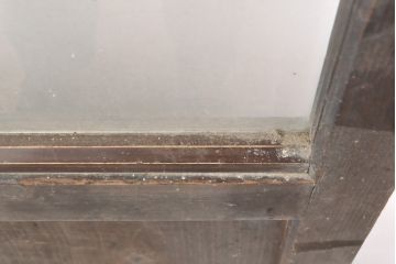 アンティーク建具　落ち着いた色合いがシックなガラス帯の扉(ドア、建具)(R-054003)