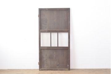 アンティーク建具　落ち着いた色合いがシックなガラス帯の扉(ドア、建具)(R-054003)