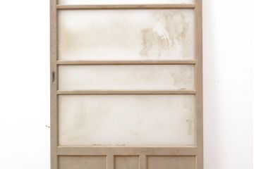 アンティーク建具　すりガラスとダイヤガラスの入ったガラス戸1枚(引き戸、建具)(R-054006)
