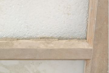 アンティーク建具　すりガラスとダイヤガラスの入ったガラス戸1枚(引き戸、建具)(R-054006)