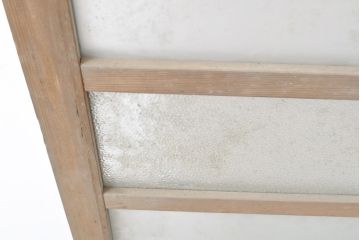 アンティーク建具　すりガラスとダイヤガラスの入ったガラス戸1枚(引き戸、建具)(R-054006)