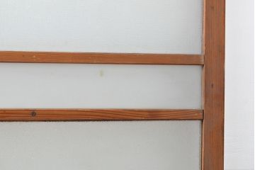 アンティーク建具　ナチュラルな雰囲気が魅力的なガラス戸2枚(引き戸、建具)(R-054014)
