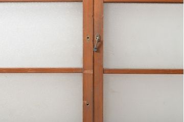 アンティーク建具　ナチュラルな雰囲気が魅力的なガラス戸2枚(引き戸、建具)(R-054014)